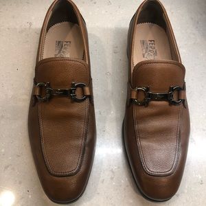 New Ferragamo Ree pebbled loafers.